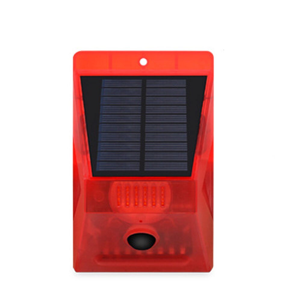 Newest Solar warning light remote control security alarm outdoor waterproof motion sensor alarm siren infrared sensor: remote control