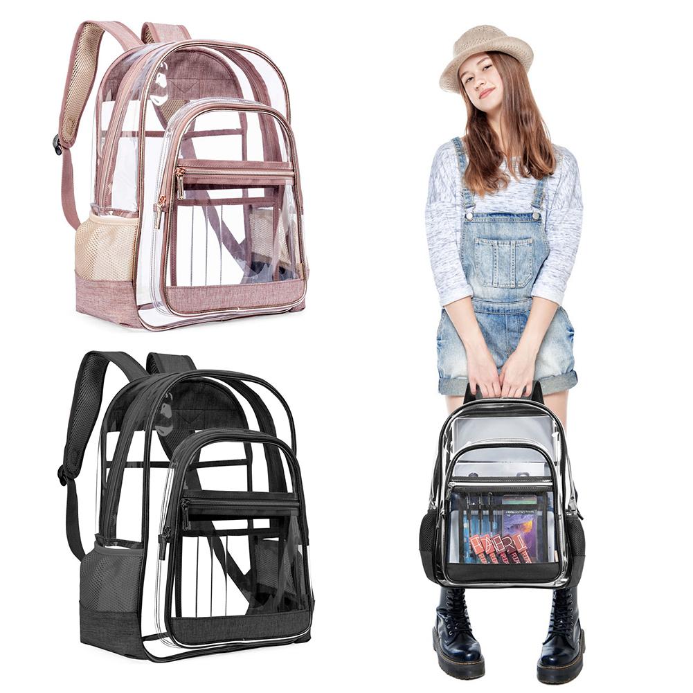 Mannen Vrouwen Mode Pvc Transparant Rugzak Studenten Schooltas Waterdichte Strand Zwemmen Tas Toevallige Reizen Anti-Diefstal S