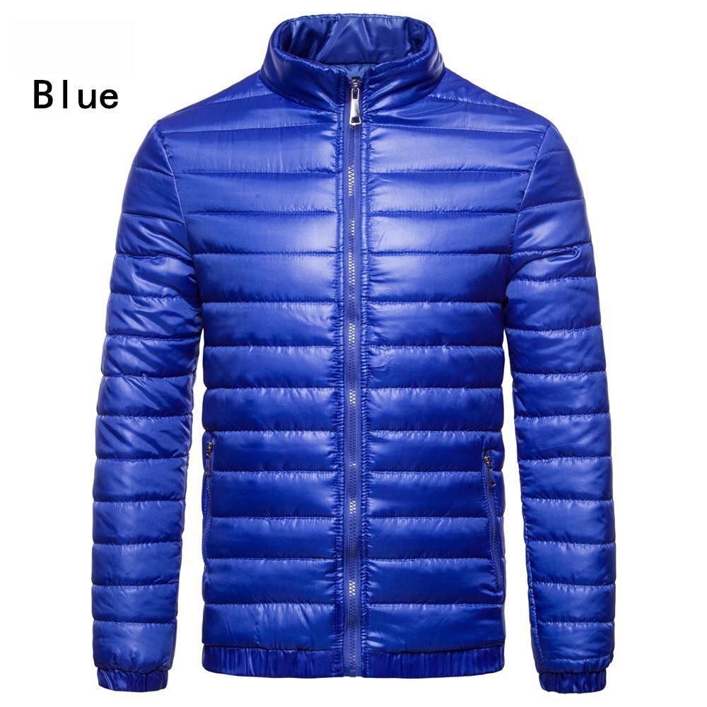 Vinter mænd ultralet dunjakke 90%  hvide andedunsjakker tykke frakker varme slanke parkaer hombre mandlige portabl outwear tøj: Blå / Xxl