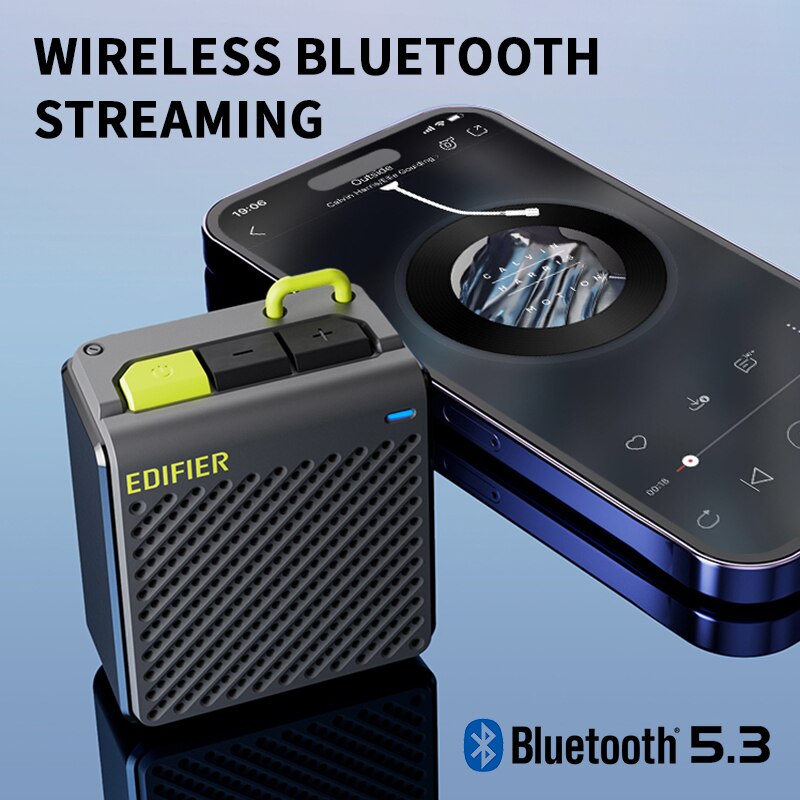 Edifier MP85 Draagbare Bluetooth-luidsprekers Camping Wandelluidspreker Draadloos Stereo 70g Lichtgewicht 8H Afspelen Waterdicht