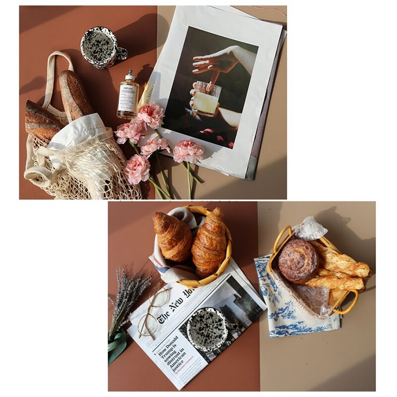 retro Englisch Zeitungen Foto Zeitschriften Foto Requisiten Modell Posiert für Fotografie Hintergrund Blumen Verpackung Papier