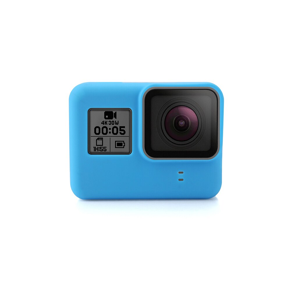 Vamson voor gopro hero 7 black 6 5 accessoireskit zachte siliconen beschermhoes voor gopro hero 7 6 5 black camera  vp629: Vp629- blauw