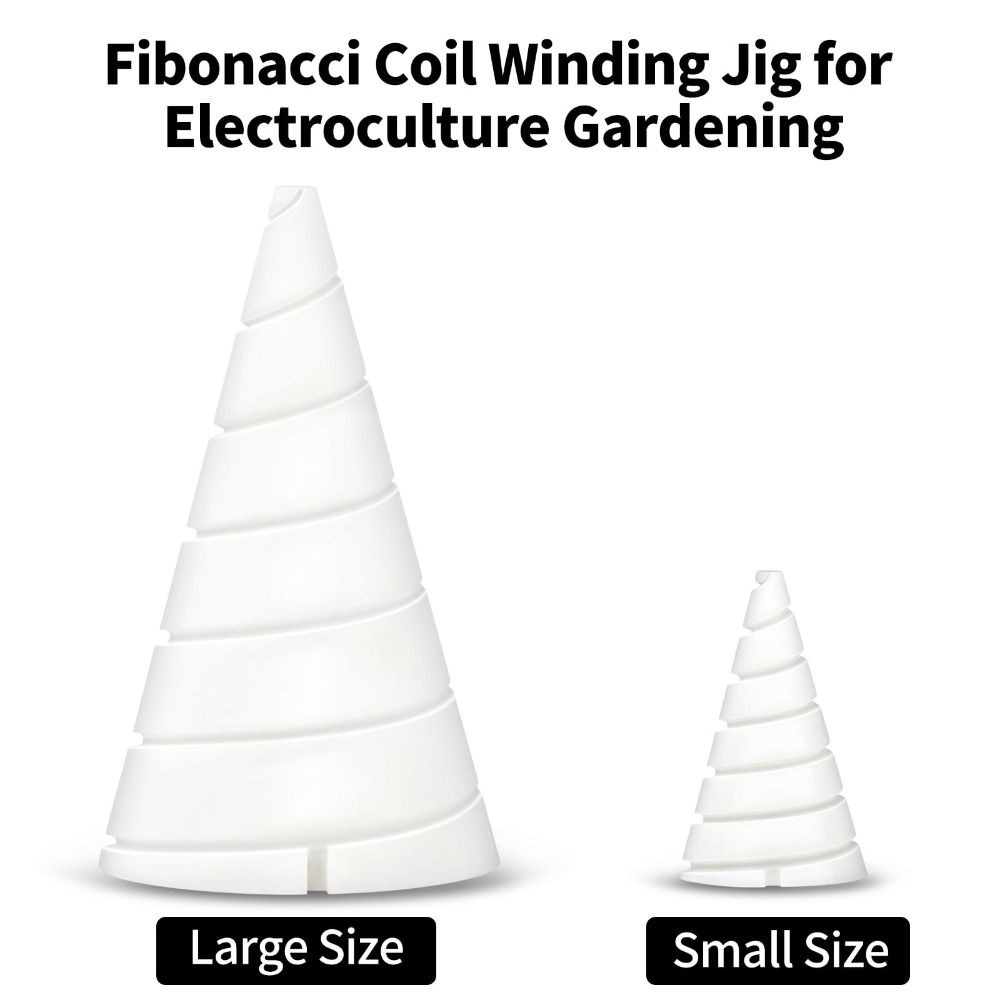 Kegel Fibonacci Coil Kronkelende Jig Witte Spiraalwikkeling Elektrische Grondbewerkingsspoel Tools Twee Maten Verbeteren Plantengroei En Vitaliteit
