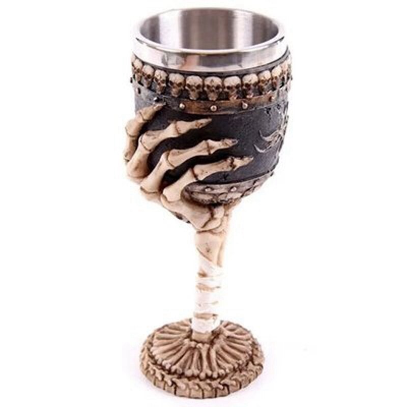 3D Creatieve Mok Tankard Opvallende Skull Warrior Tankard Viking Schedel Bier Mok Gothic Helm Drinkware Vessel: Default Title