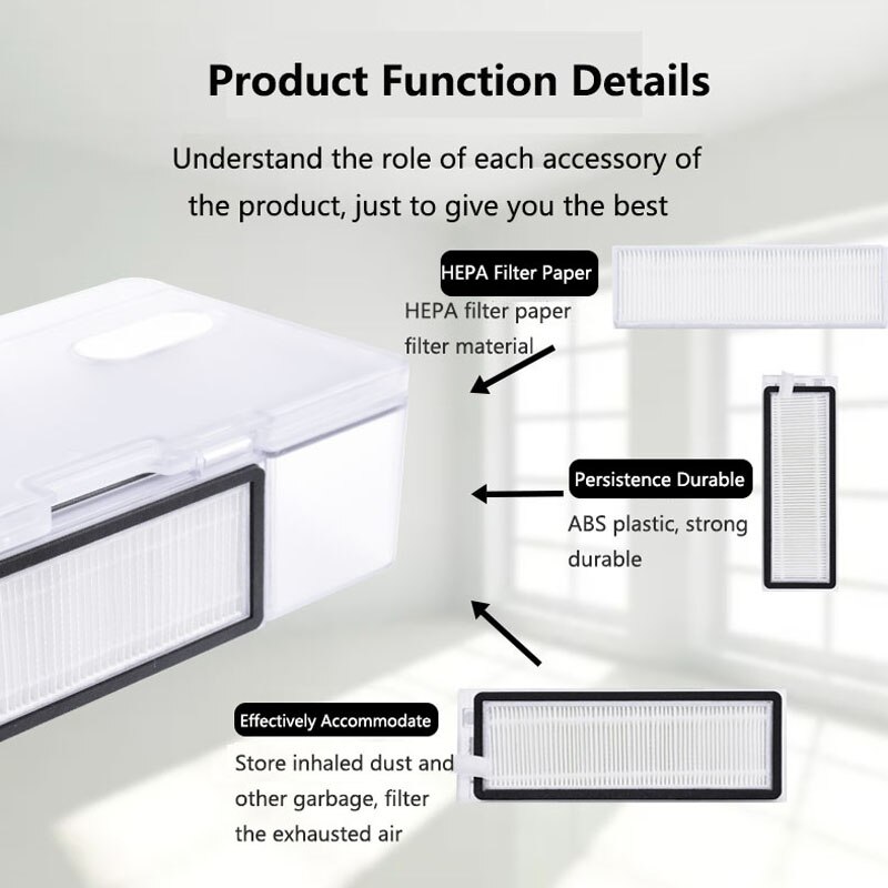 Accesorios para XiaoMi Mijia G1 MJSTG1 Mi Robot aspirador, 2 en 1 depósito de agua, caja de polvo, filtro Hepa, piezas de repuesto para el hogar inteligente