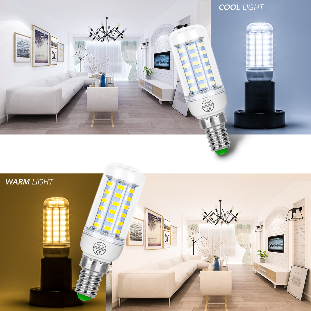 E27 LED Maïs Lamp 5730 SMD E14 Gloeilamp AC 220 V Kroonluchter 24/48/56/72 LEDs 3000 K/6500 K Voor Thuis Slaapkamer Nachtkastje Verlichting E26