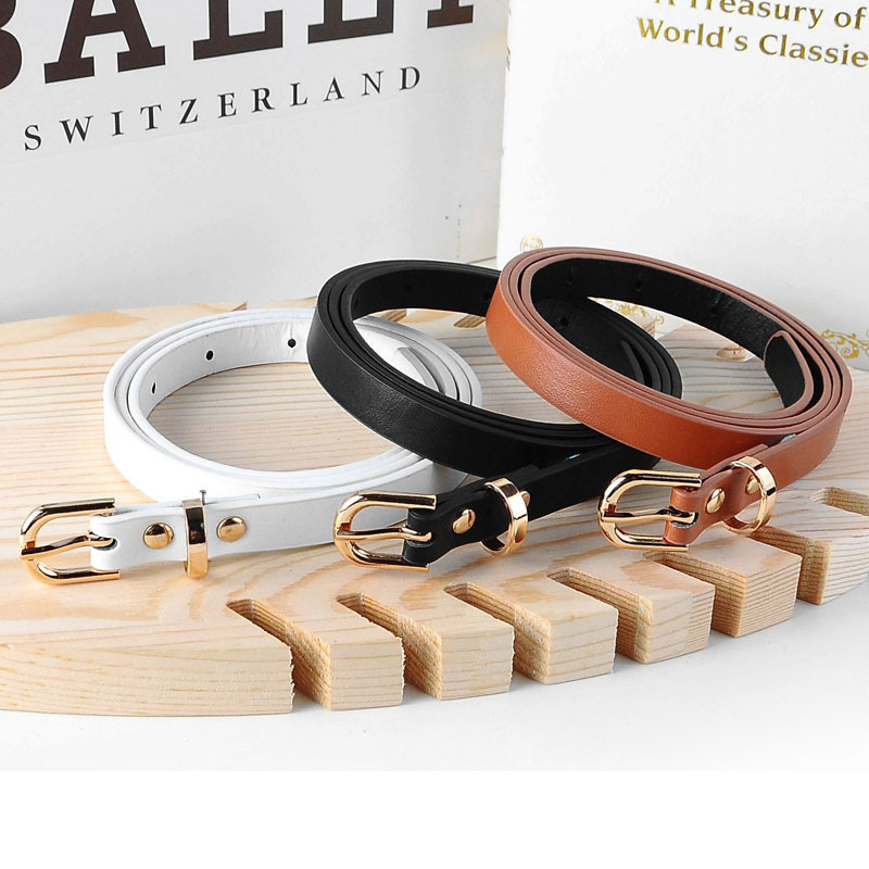 Lederen Magere Vrouwen Riem Dunne Taille Riemen Extra Dunne PU Lederen Taille Riem met Gouden Gesp voor Jeans Broek Jurken | NL