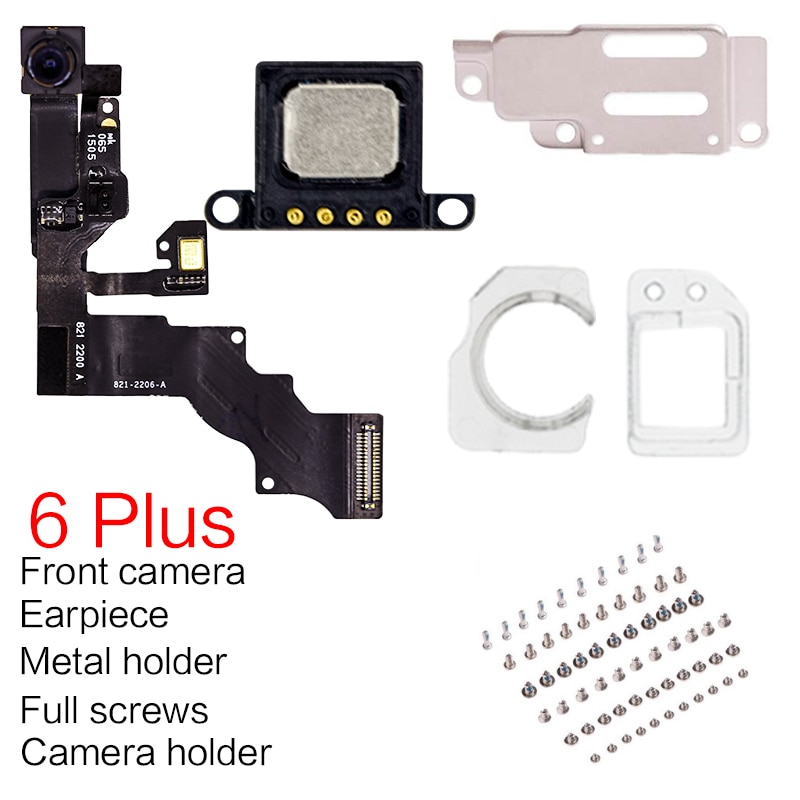 1set Proximity Sensor Light Front Camera Assembly Flex Cable For iPhone 5 5S 5C 6 6S Plus With Earpiece Speaker Metal +Screws: For 6 Plus