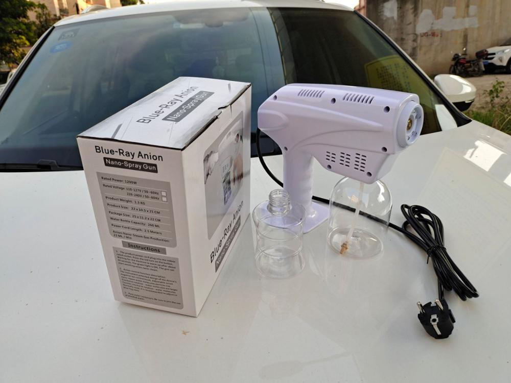 500Ml Elektrische Ulv Sproeier Blauw Licht Draagbare Fogger Machine Haar Nano Stoom Spuitpistolen