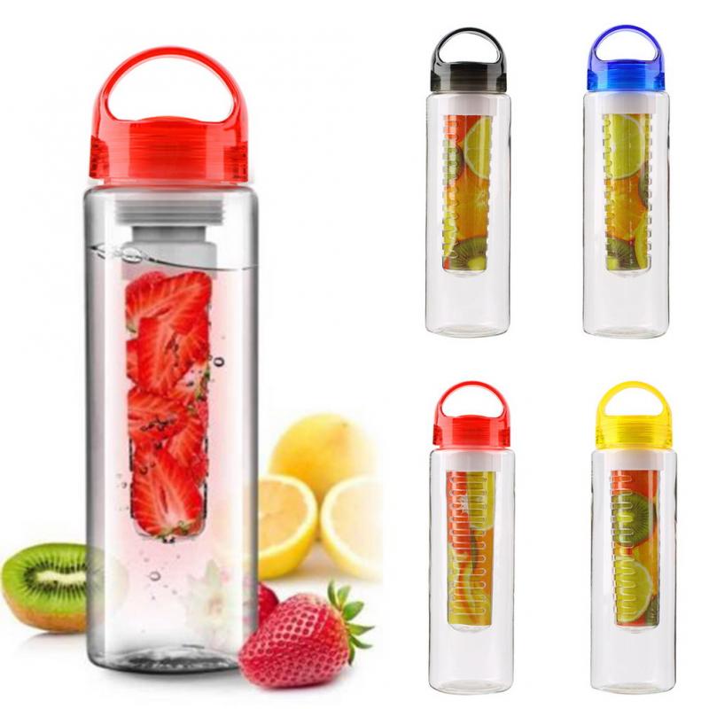 800 Ml Draagbare Fruit Infusing Infuser Water Fles Sport Citroensap Fles Flip Deksel Outdoor Wandelen Klimmen Camp Flessen