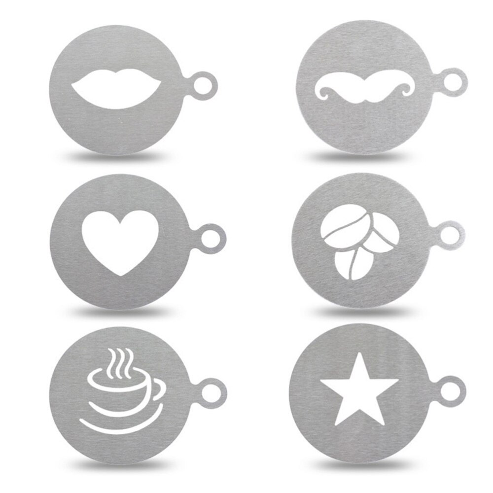 Coffee Decorating Stencils Stainless Steel Coffee Art Stencils Barista Template for All Kinds of Mousse Cut Cake Birthday Cake C