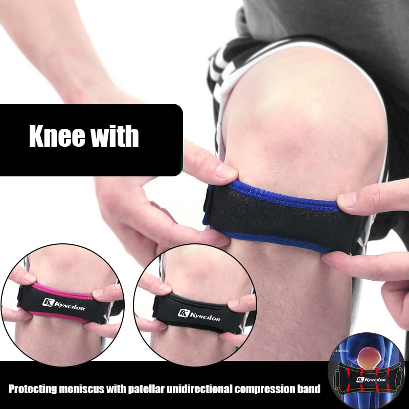 Weich befestigen Knie Schutz Gürtel Einstellbar Atmungs Patella Sehne Gurt Schutz Unterstützung Pad ED