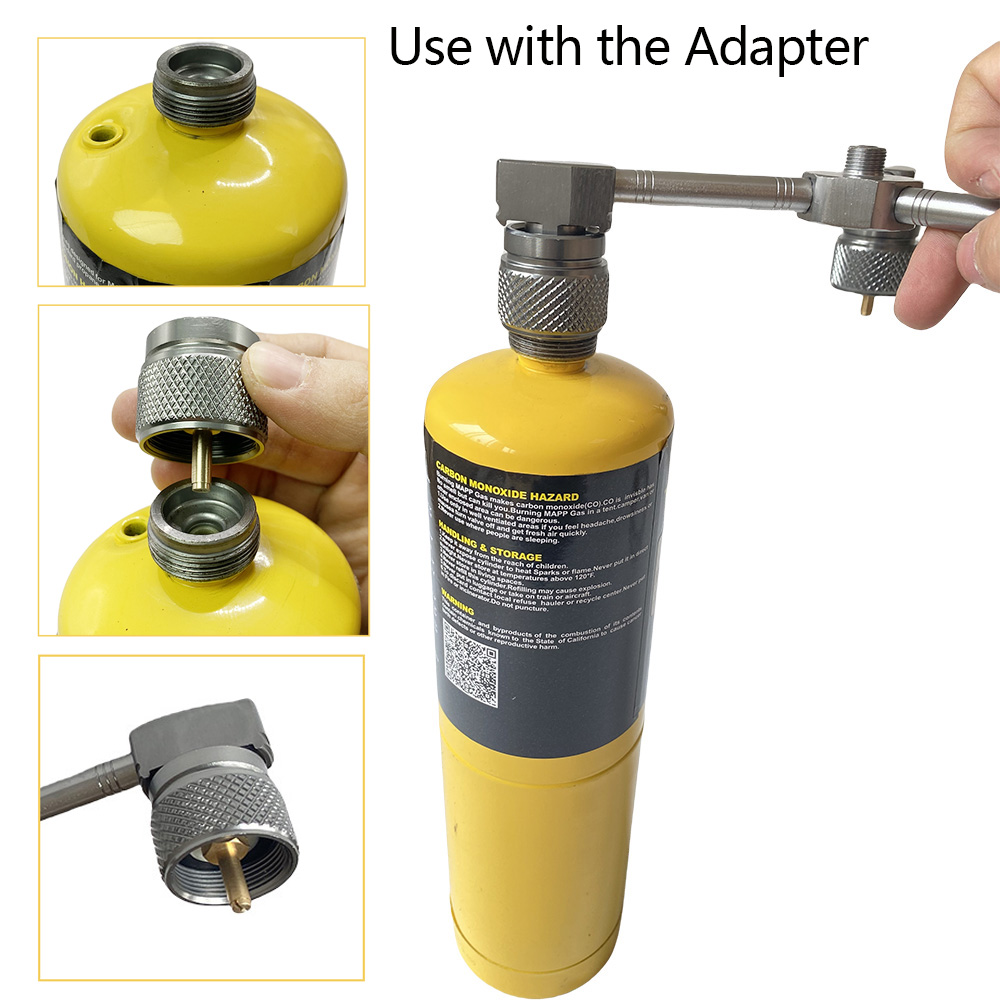 3 in 1 Butane Adapter Extension Split Furnace Adapter E-Three Outputs Gas Tank Conversion Head Gas Distributor Conversion Head