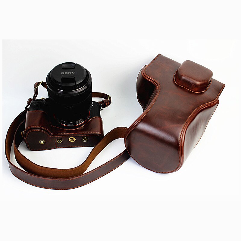 Leather case Camera bag Case Voor Sony A9 a9 A7III A7M3 A7RIII A7RM3 A7 III Markiii A73 slr Camera Cover met Batterij Opening