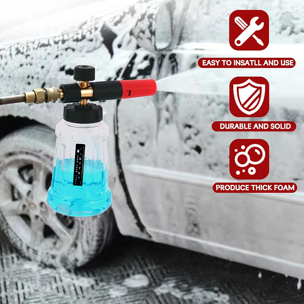 Schuim Generator Voor Karcher Parkside Stihl Snow Foam Lance Kanon 1 Liter Fles Tuin Carwash Schuimer Sproeier Hogedrukreiniger