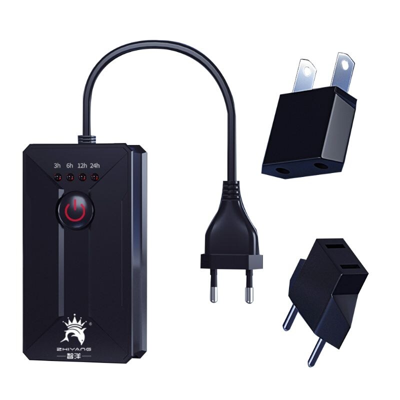 110-220V Aquarium Mechanical Timer 3h/6h/12h/24h Fish Tank Switch Controller: Black