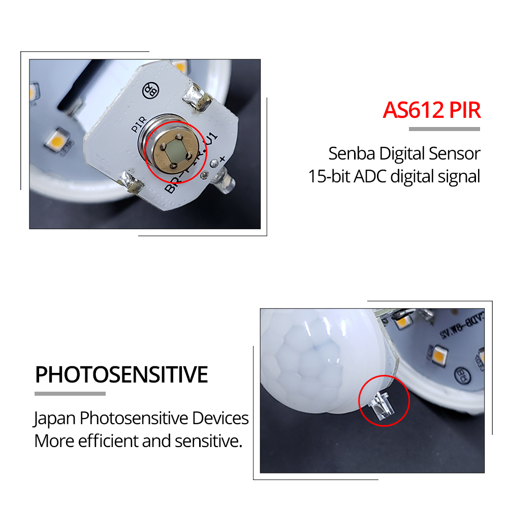 E27 B22 Ampoule LED 12W 18W Porch Light Bulb With PIR Motion Sensor 85-265V Outdoor Wall Lamp Garage Corridor Emergency Lighting