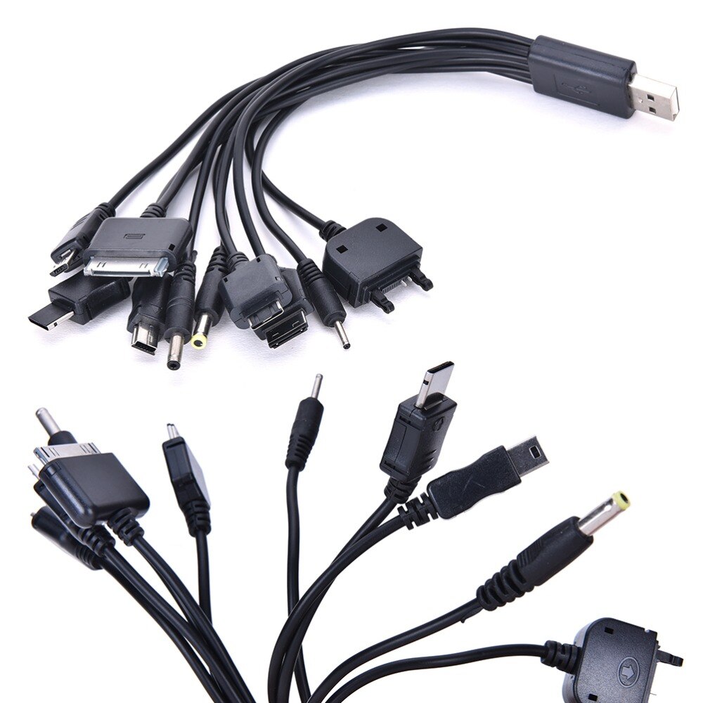 10 In 1 Retractable USB 2.0 Cable Multifunction USB Charger Cable 10 In 1 Multi Charger cables