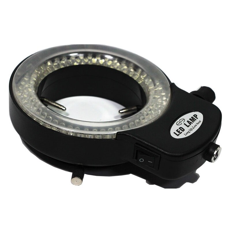 Adjustable 144 LED Ring Light illuminator Lamp For Industry Stereo Microscope AC Power Adapter EU/US/RU Plug
