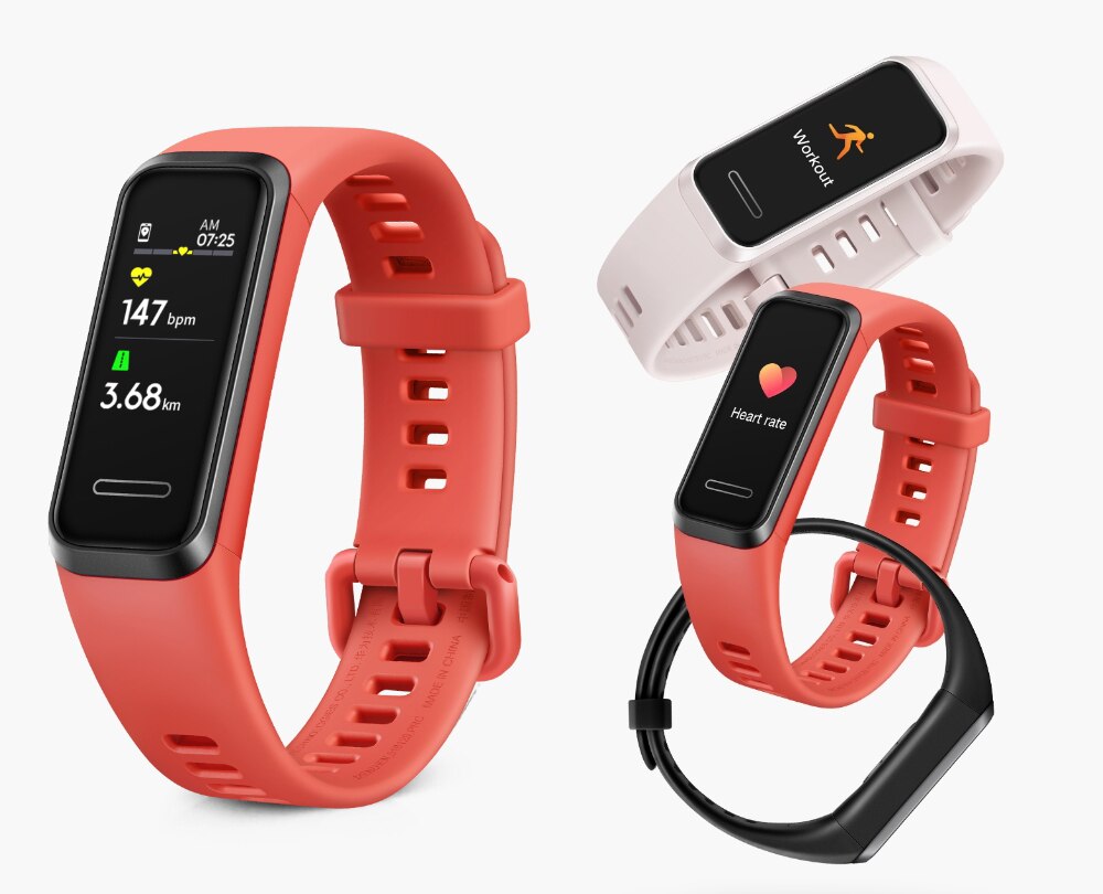Alkuperäinen huawei band 4 älykello älykello sykemittari kellotaulut usb-liittimen lataus
