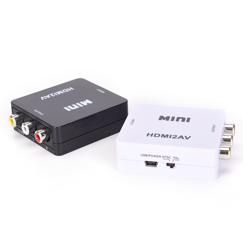 AV/RCA CVBS zu HDMI-kompatibel 1080P Video Converter MINI AV2HDMI Adapter Konverter Box Für HDTV Projektor set top box