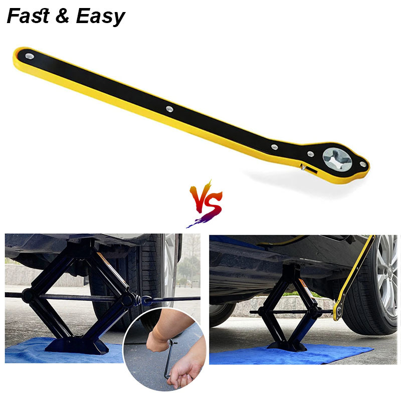 Auto Jack Wrench Ratel Handvat AUTO Band Wiel Lug Handje Lift Spanner Sleutel Band Reparatie Schaar Onderhoud Garage Arbeid Besparen