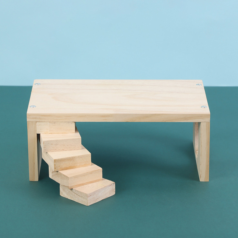 Drabinka drewniana dla chomika Platforma Płyta robić skakania Plac zabaw Zabawka robić wspinaczki dla chomika Małe zwierzęta Schody Zabawka Akcesoria robić klatki dla chomika i myszy