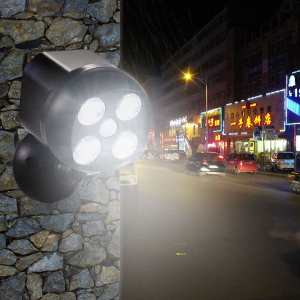 8W 500LM Motion Sensor LED IP65 Waterproof Outdoor Lights Battery Operated Security Lights for Wall Garden Driveway Lighting