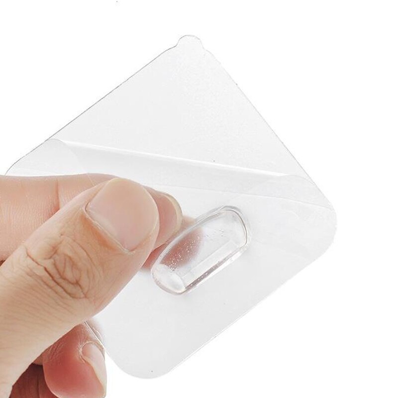 3pcs/Pack Adhesive Plastic Power Plug Socket Holder Transparent Home Office Wall Powerful Hanger Wall Storage Hook