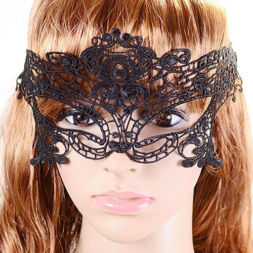 Kvinder sort blonde sommerfugl cat eye ansigtsmaske maskerade fest bal bal kostume halloween masker