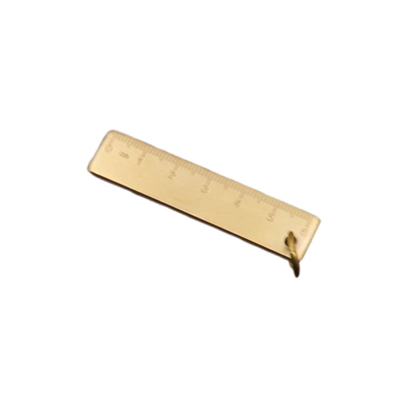 Math Geometry Tool Semicircle Drawing Protractor Ruler Straight Edge for student: Brass 6CM ruler