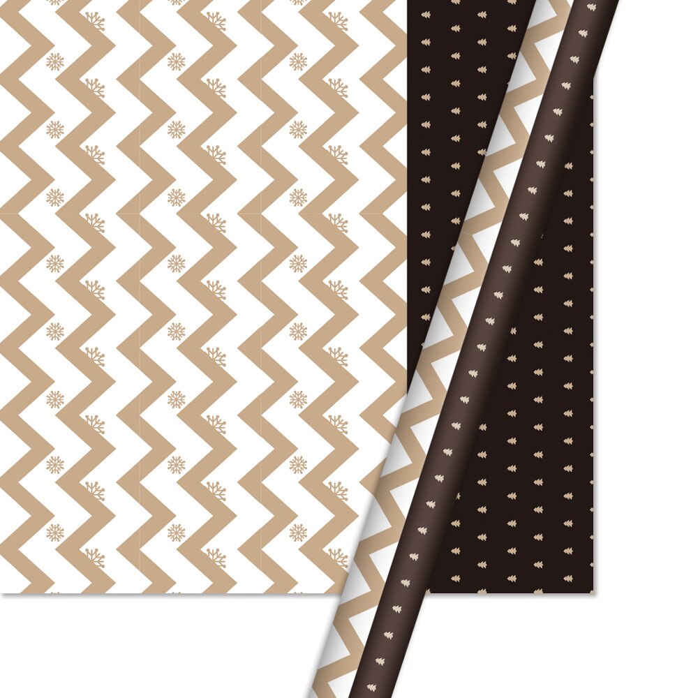 2PC Christmas Packaging Paper Flower Wrapping Paper Santa Claus Snowflake Origami Paper Scrapbook Crafts DIY Decoration: Line