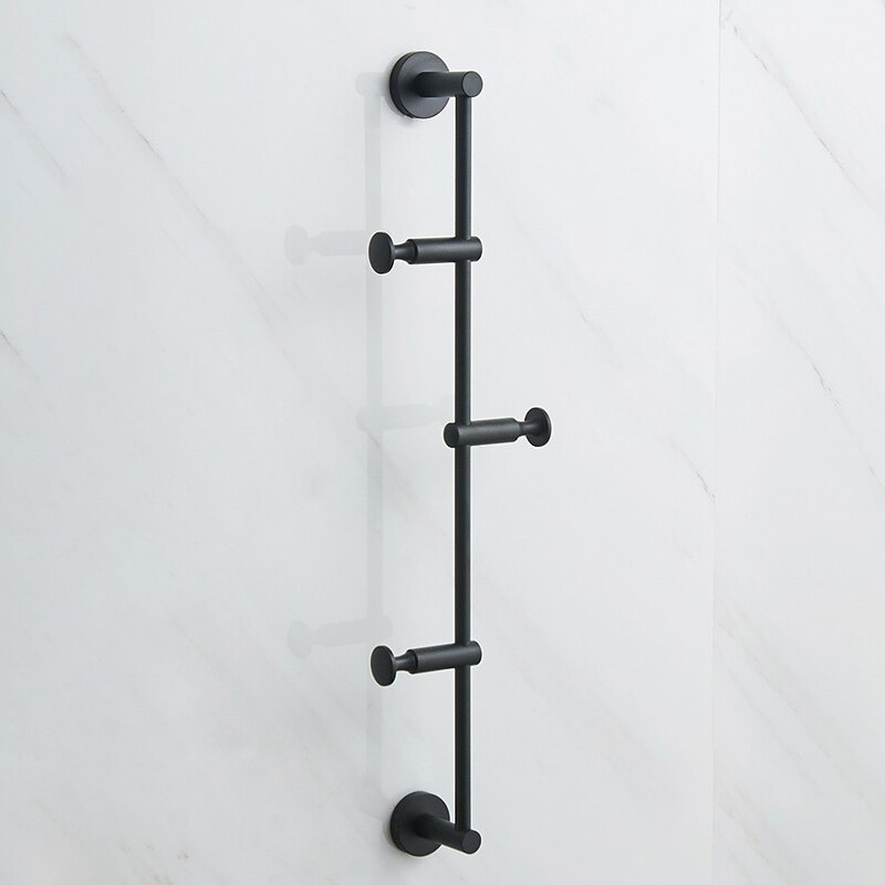Ellen Roterende Handdoek Haak Badkamer Hardware Slaapkamer Doek Hanger Muur Kapstok Zwarte Goud Afgewerkt ELS05: Black-3Rotation