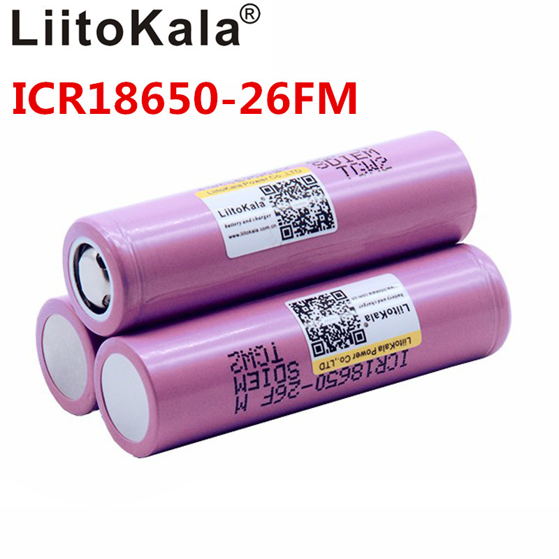 Liitokala ICR18650-26FM 100% Originele 18650 2600 Mah Lithium Ion 3.7V 18650 2500 Batterij: WHITE