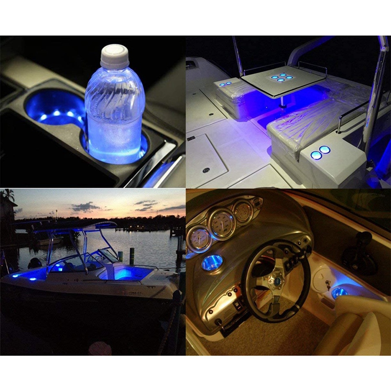 4Pack Verzonken Rvs Cup Drink Fles Houder Met Afvoer Marine Voor Boot Rv Camper Auto Truck