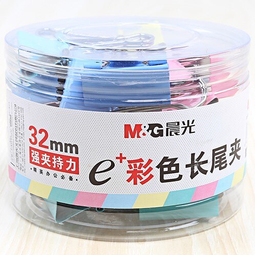 M&g lange staart map pigtail ijzeren clip map visitekaartjes afwerkingsclip kantoorbenodigdheden: 32mm