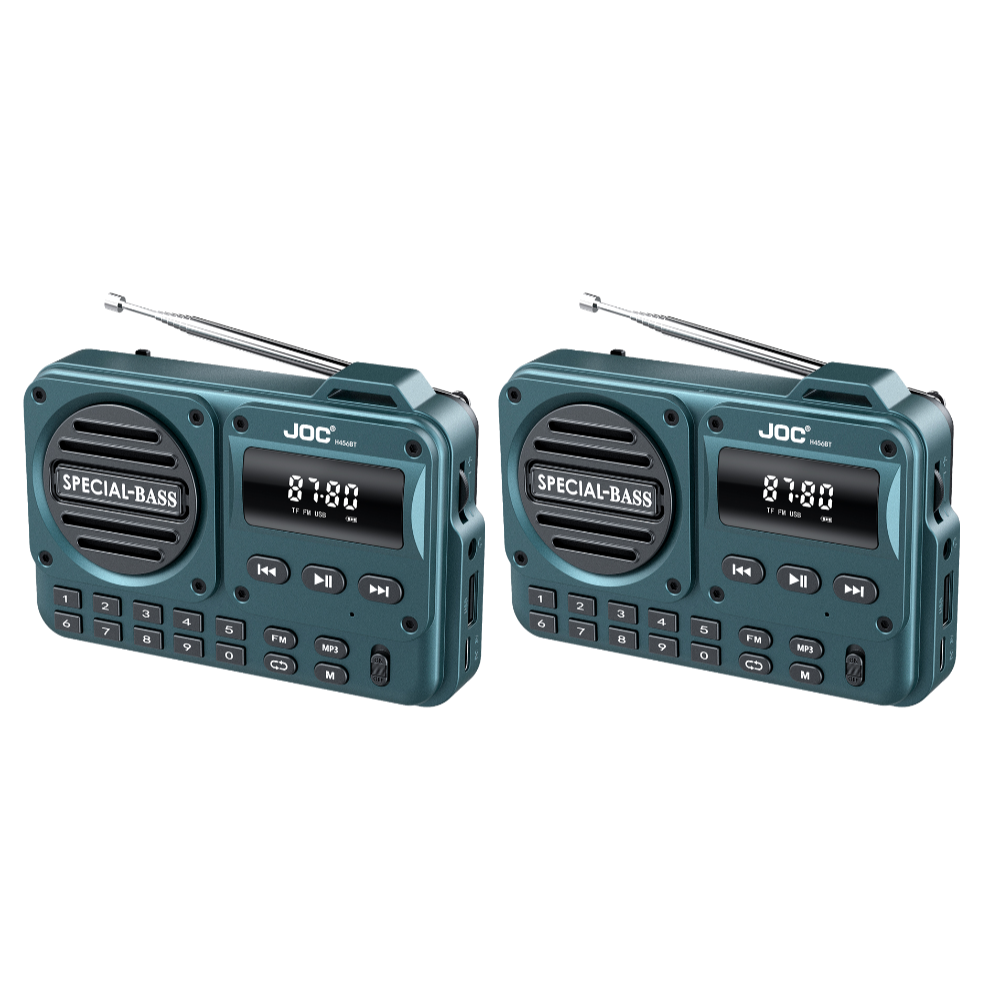 Portable Digital FM Radio Rechargeable BT 5.4 Radio Recorder with LED Display High Sound Speaker FM Frequency 87.5-108: Pink