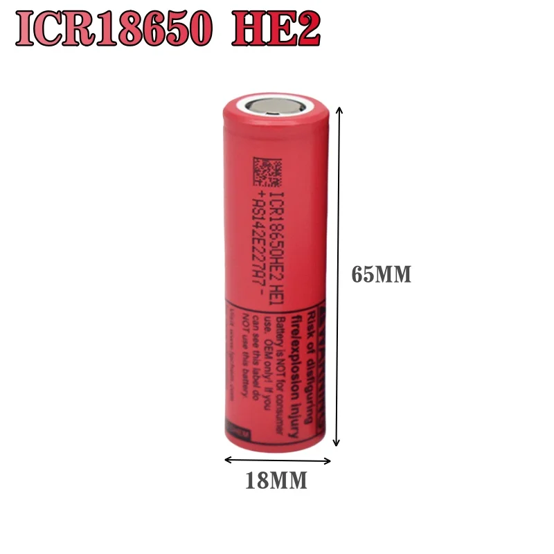 18650 HE2 Akumulator 3,6 V 2500 mAh ICR18650-HE2, używany do różnych produktów elektronicznych, zabawek Z ładowarką USB