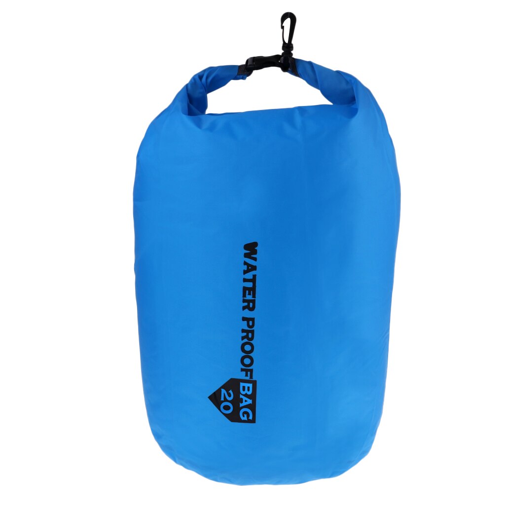 Bolsa seca impermeable flotante de 10L/20L/40L/70L para actividades al aire libre canotaje Kayak Pesca natación y Camping mantener seco saco: Blue 20L