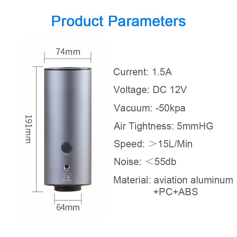 2 In 1 Portable Air Vacuum Machine Mini Inflator Air Compressor Pump for Travelling Home Vacuum Storage Bags Food Saver Packer