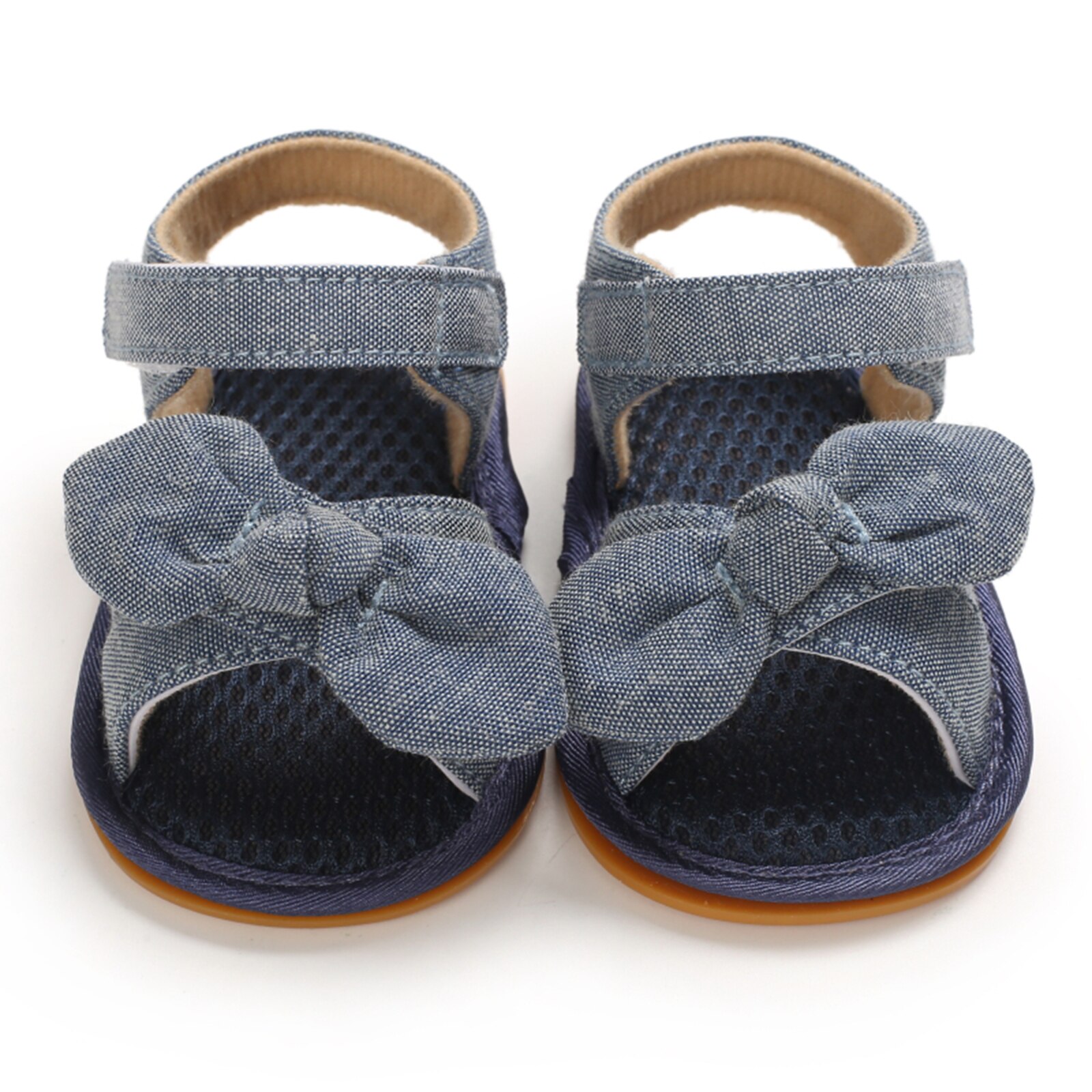 Baby Mädchen Sommer Bownot Sandalen Atmungsaktive Sanft Sohle Nicht-Unterhose Offene spitze Wohnungen Kleinkind Vor-Wanderer Baby Schuhe: C / 7-12 Monate