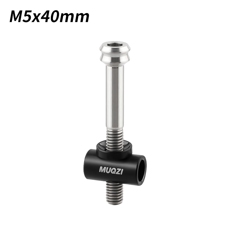 MUQZI Titan-Sattelstützenschraube M5 x 30/40 mm Fahrrad-TC4-Sattelstützen-Befestigungsschraube mit Unterlegscheibe für Fahrradsitzrohr: dunkel Grau