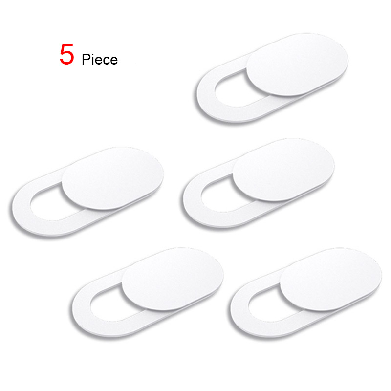 Cover Sluiter Magneet Slider Universele Antispy Camera Cover Voor Iphone Tablet Lenzen Privacy Sticker Voor Laptop Ipad Pc Macbook: 5 Piece White