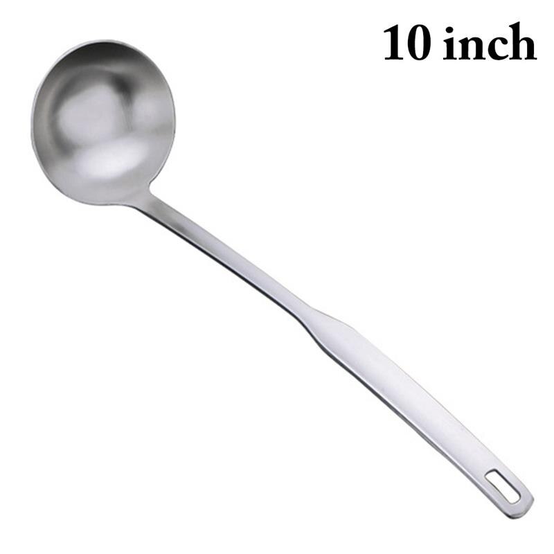 Stainless Steel Kitchen Ladle Long Handle Soup Scoop Slotted Ladle Spoon Baking Cookware for home cocina accesorio: A
