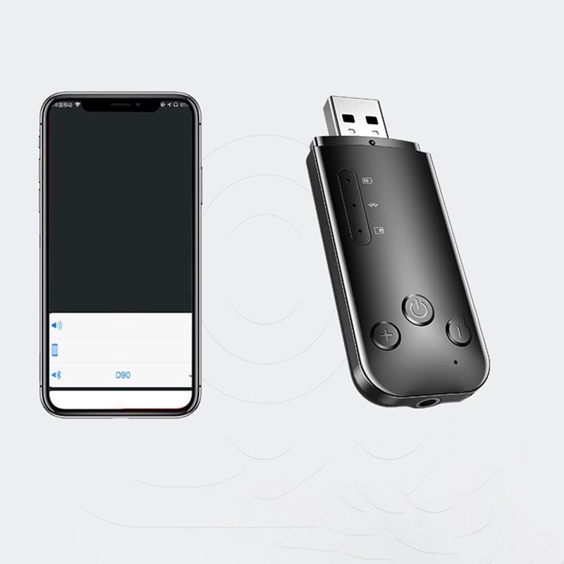 OPQ-USB Dual Output Bluetooth Adapter 5.0 Wireless Bluetooth 6-In-1 o Receiver Transmitter Suitable for Car Computer TV