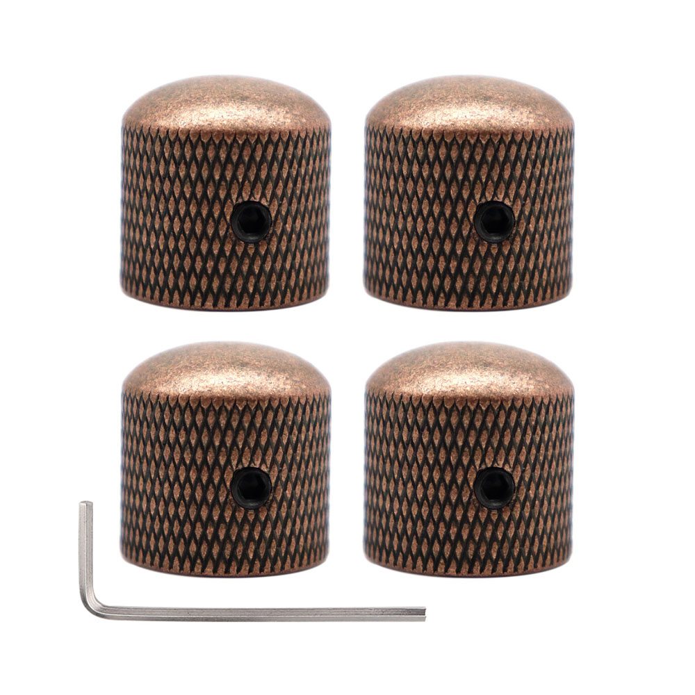 3pcs/4pcs Metal Dome Knobs Electric Bass Guitar Knobs Volume Tone Control Knobs with Wrench Bronze/BK/CR/GD/Black Nickel: Blue