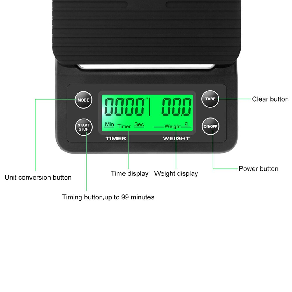 3/5 KG Digital LCD Electronic Digital Kitchen Scale Home Garden Food Balance Weighing Kitchen Accessories Coffee Weighing Scale