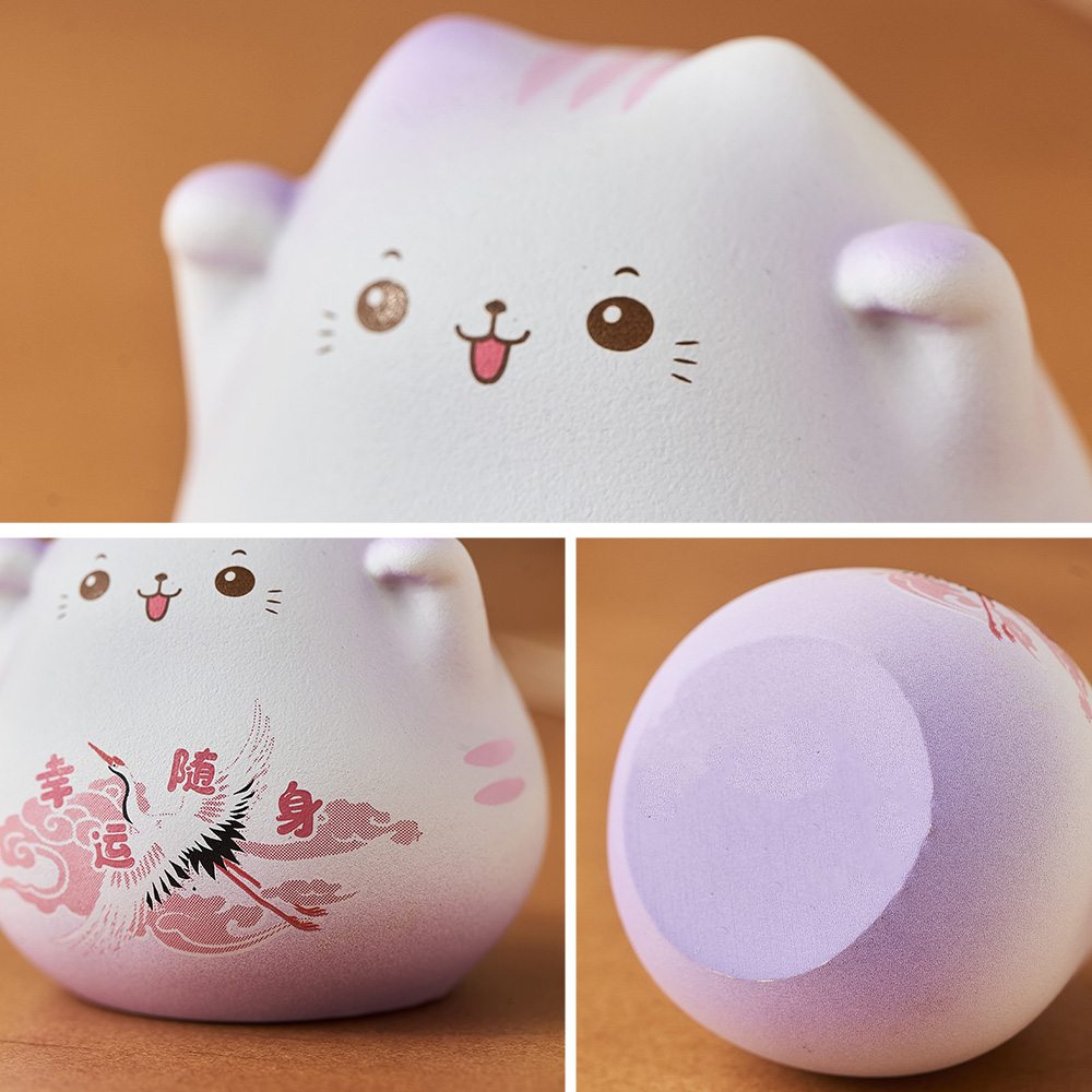 Maneki Neko-decoración del hogar, adornos de gato de la suerte, artesanías de cerámica, estatuas de animales de la fortuna, decoración de habitación, accesorios de escritorio,