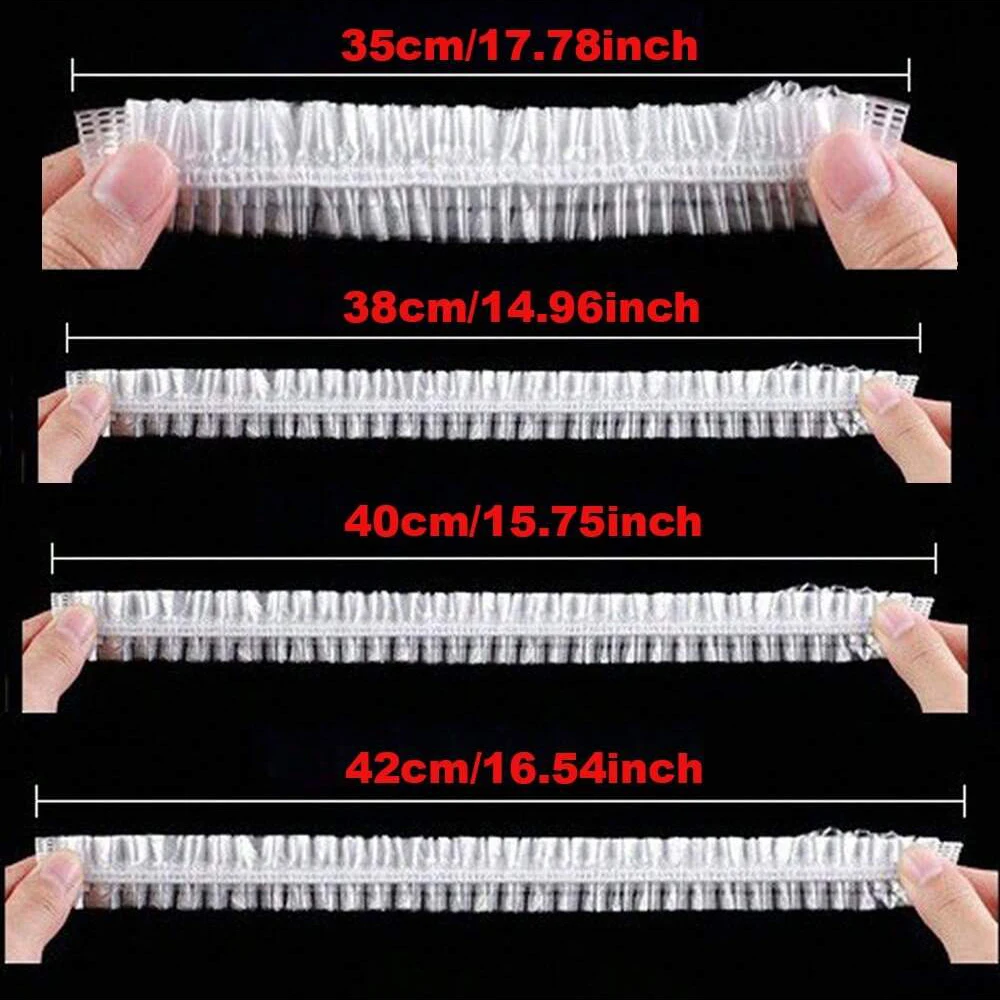 100 stk gjenbrukbare matpapiroppbevaringsdeksler poser til bolle elastisk plate silikonlokkdeksel kjøkkenfrukt plast friskholdende forsegling