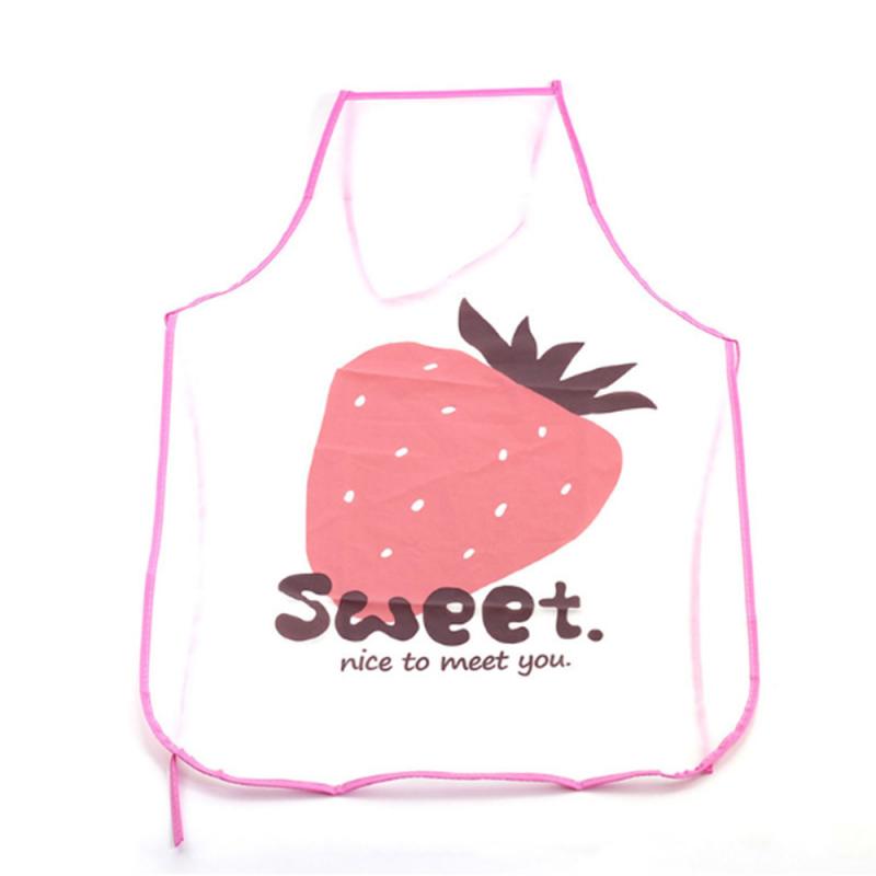 delantal Unisex de frutas encantadoras, sin mangas, impermeable, antiaceite, delantales, babero de cintura, delantal para mujeres, para cena, , cocina, babero: strawberry